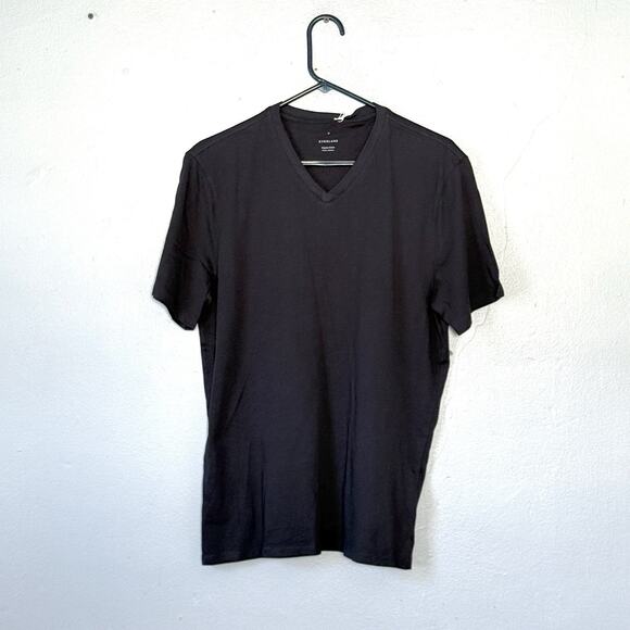 Everlane The Organic Cotton V Neck Tee Mens Medium Navy Blue Minimalist NEW - Picture 2 of 8
